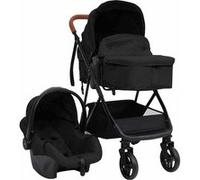 Poussette pour bébé 3 en 1 Anthracite et noir Acier