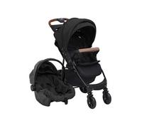 Poussette pour Bébé 3-en-1 Landau Pliable pour Tout-petit Enfants orte-bébé Siège Auto pour Bébé Poussette de Voyage Anthracite Acier