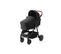Poussette pour bébé et nouveau-né avec berceau pliable réversible noir
