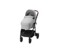 Poussette pour bébé nouveau-né avec couffin pliable réversible gris clair