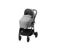 Poussette pour bébé nouveau-né avec couffin pliable réversible gris foncé