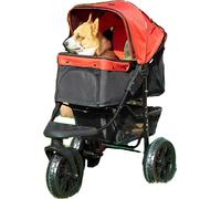 Poussette pour chien, 3 roues, capote réglable