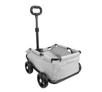 Poussette pour Chien, Conception Ventilée, Entrée Facile, Poignée Confortable, Sac de Rangement, capacité de 15,43 Lb, pour Petits Chiens et Chats, Poussette pour Animaux de (GREY)