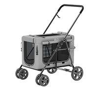 Poussette pour chien de moins de 20 kg, remorque pour petits chiens, équipement pour animaux de compagnie Petites poussettes pour animaux de compagnie sans fermeture éclair pour chats/chiens, remorque