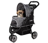 Poussette pour chien Innopet Allure Onyx - Design élégant - Roues pivotantes à 360° - Panier de rangement - Poussette pour animal compacte et pliable