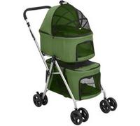 Poussette pour chien pliante à 2 niveaux Vert 83x48x97 cm vert G