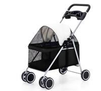 Poussette pour Chien Poussette for Animaux De Compagnie for Les Sorties, Petit Chariot À Tirer, Poussette for Chiot, Chariot De Promenade for Chien, Petit Chat Léger Et Pliable Poussette pour Animaux