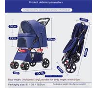 Poussette pour Chien Poussette for Animaux De Compagnie for Les Sorties, Petit Chariot À Tirer, Poussette for Chiot, Chariot De Promenade for Chien, Petit Chat Léger Et Pliable Poussette pour Animaux