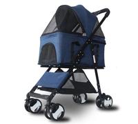 Poussette pour Chien Poussette For Animaux De Compagnie, Poussette For Chien Détachable, Pliable, Matériau Léger For Chiens Et Chats De Petite Et Moyenne Taille Poussette pour animaux de Compagnie(Blu