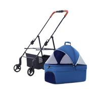 Poussette pour Chien Poussette for Animaux De Compagnie, Poussette for Chien Et Chat, Petite Poussette for Chien, Monocycle Pliable Amovible for Sortir Poussette pour Animaux de Compagnie(Blue)