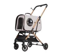Poussette pour Chien Poussette pour Chat Poussette Pliable Pour Animaux De Compagnie Poussette Pour Chien 3-en-1 Avec Sac D'espace Détachable Et Panier De Rangement 4 Roues Pour Chiens Et Chats Animau