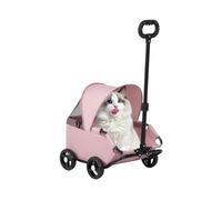 Poussette Pour Chien | Poussette Pour Chats Plébiscité Et Pliable | Transporteur Aéré Pour Chiots Et Chaton Avec Accessoires | Pour Transports Urbains Promenades Plage Parc Centre Commercial Et