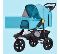 Poussette pour chien Poussette pour chien de grande taille Poussette pour 2 chiens Poussette pour animaux respirante avec 4 roues et espace de rangement L'animal peut facilement entrer