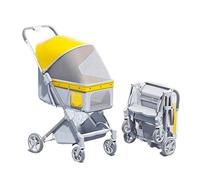 Poussette pour Chien Voiture for Animaux De Compagnie Légère, Pliable Et Détachable for Promener Les Bébés, Les Chiens Et Les Chats De Taille Moyenne Et Petite Lors des Sorties Poussette pour Animaux