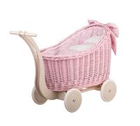 Poussette Pour En Osier Rose