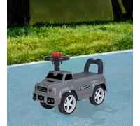 Poussette pour Enfants à partir de 2 Ans aJouet à Monter Assis pour se Tenir Debout Rangement sous Le siège Jouet+ Camion Porteur Enfants véhicule à Pousser, 48 x 22 x 34 cm - Gris