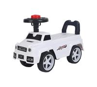 Poussette pour Enfants à partir de 2 Ans aJouet à Monter Assis pour se Tenir Debout Rangement sous Le siège Jouet+ Camion Porteur Enfants véhicule à Pousser, 48 x 22 x 34 cm - Blanc