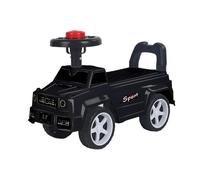 Poussette pour Enfants à partir de 2 Ans aJouet à Monter Assis pour se Tenir Debout Rangement sous Le siège Jouet+ Camion Porteur Enfants véhicule à Pousser, 48 x 22 x 34 cm - Noir