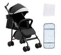 Poussette pour garçon - MIPAN - Poussette Canne Bébé Ultra Légère - Pliable et Inclinable de la Naissance à 25 kg - Noir