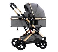 Poussette pour nouveau-né, poussettes légères pour nourrissons et tout-petits, chariot à absorption des chocs, poussette bidirectionnelle, idéale pour les 0 à 36 mois (couleur : gris A)