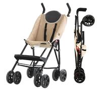 Poussette pour personnes à mobilité réduite MobiQuip XL, Sable - Poussette adaptée aux enfants pesant jusqu'à 50 kg - Châssis pliable en aluminium léger et harnais à 5 points