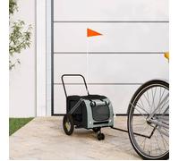 Poussette pour petit animaux - Vidaxl - Remorque de vélo - pour animaux de compagnie - gris et noir{927}