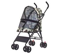 Poussette pour petit chien avec structure parapluie pour chats, chiots et chatons, poussette pour petits chiens, légère et respirante pour petits chiens (couleur : A)