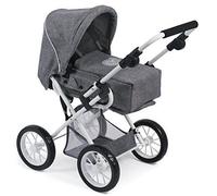 Poussette pour poupée - BAYER CHIC - 2000-LANDAU COMBINE LENI - Gris - Réglable en hauteur - 3 utilisations