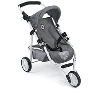 Poussette pour poupée - BAYER CHIC - LOLA - Réglable 33-62 cm - Couleur Gris JEA - À partir de 3 ans