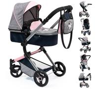 Poussette pour poupée - BAYER DESIGN - Neo Vario (18427AA) - Poignée réglable 62-79 cm - Convertible jogging - Pliable, sac inclus