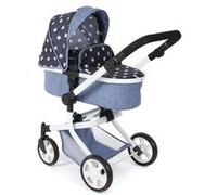 Poussette pour poupée combinée 2 en 1 Mika Bleu marine avec étoiles Bleu G