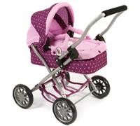 Poussette pour poupée - Couleur "Mûre" à poids.