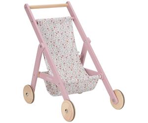 Poussette pour poupée en bois