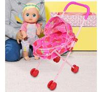 Poussette pour Poupée - Jeu D'imitation Poussette avec Capote - Pliable Transportable - pour Bebes Garcons Filles Maison Voyage Fete Anniversaire Exterieur