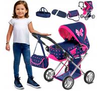 Poussette pour poupée - Kinderplay KP0200T - 3 en 1 - Pliage rapide - Roues silencieuses