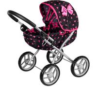 Kinderplay Poussette Poupee, Poussette Jouet - Poussette Landeau Bebe pour Poupée, Gondola, Poignée Hauteur de 54 cm, Ce Landau Est Plus Facile à Pousser pour Les Enfants, KP0260R
