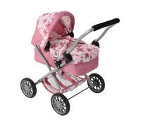 Bayer Chic 2000® Poussette pour poupée Smarty - Flowers Rose - Pliable - avec Capot, Sac, Coussin et Couverture - Hauteur de poignée 56 cm - pour Enfants à partir de 2 Ans