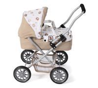Poussette Pour Poupée Smarty Beige Avec Oursons