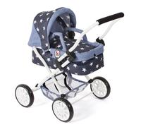 Bayer Chic 2000 Poussette de poupée Smarty, Petite Poussette de poupée pour Enfants à partir de 2 Ans, Poussette Jouet, étoiles, Bleu Marine