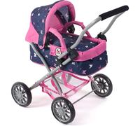Poussette pour poupée smarty bleu rose p