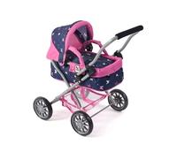 Poussette pour poupée SMARTY Bleu Rose Papillons