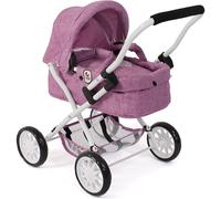 Poussette pour poupée smarty jean rose