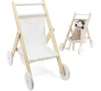Poussette pour poupée - VIGA TOYS - VIGA PolarB - Cadre en bois durable - Beige - Polyvalente extérieur/intérieur