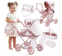 Poussette pour poupées 3-en-1 Kinderplay: landau, poussette, sac et literie (KP0200B)