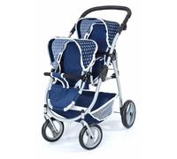Poussette pour poupées Reig Tandem Bleu 73 x 63 x 46 cm