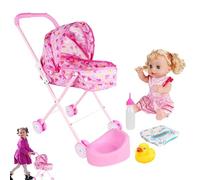 Poussette pour s,Poussette pour pour s | Faire Semblant de Jouer à la - Accessoires de pour réalistes et compacts avec Poussette, Ensemble de Jeu de pour la journée des, pâques, Anniversaire