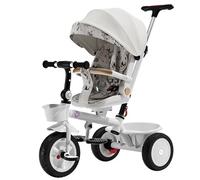 Poussette pour tout-petits avec auvent, tricycle à double sens avec siège pivotant, chariot tricycle pour enfants de 2 à 6 ans, roue en titane, doubles freins arrière, roue avant avec embrayage
