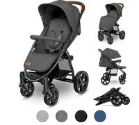Poussette Poussette Lionelo Annet Gris Foncé Avec Pneus En Mousse Pliable Gris