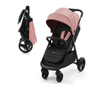 Kinderkraft RINE Poussette Canne, Poussette Compacte, Poussette Bébé, Légère, Roues en mousse durable, Imperméable avec Filtre UPF 50+, Rosa