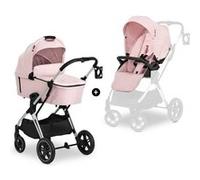 hauck Poussette 2 en 1 Vision X - Avec Nacelle, Siège Réversible et Couvre-Jambes, Roues en Caoutchouc, Pliable et Compacte, Porte Gobelet, Jusqu'à 22 kg - Rose Mélange